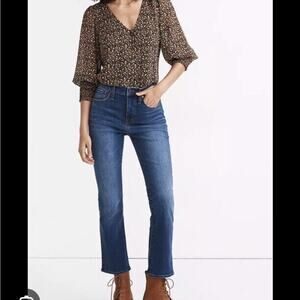 Madewell Cali Denim Boot in Lovkwood. Size 27x26